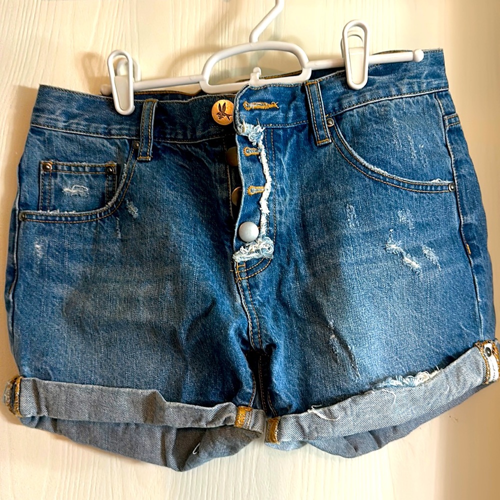 One teaspoon distressed denim shorts